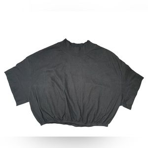 alo kick it crop tee black size xs